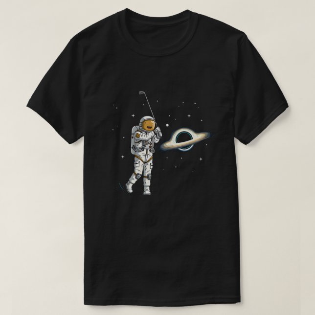 T-shirt Cosmic Golfer Black Hole Tee Time (Design devant)