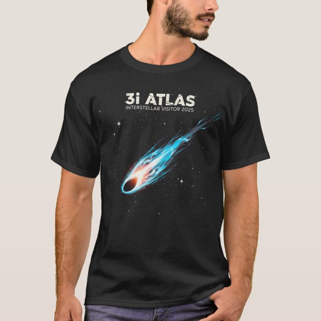 T-shirt Cosmic Interstellar Comet Atlas Visitor 2025 Space (Devant)