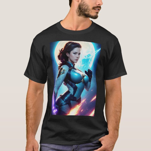 T-shirt Cosmic Retro 50's Sci-Fi Nova Space Ranger (Devant)