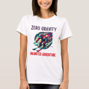 T-shirt Cosmic Skier en Aventure Galactique