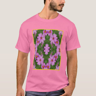 T-shirt Cosmos rose Fleurs de marguerite Abstraite Nature
