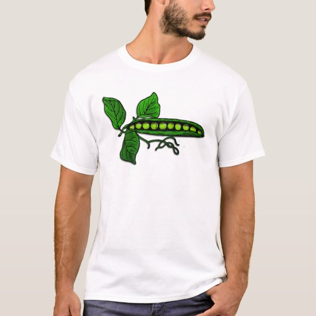 T-shirt Cosses de pois de jardin (Devant)