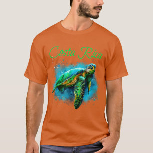 T-shirt Costa Rica Aquarelle Tortue de mer