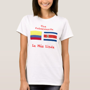 T-shirt costa_rica_flag, colombian_flag, Tica, Colombie…