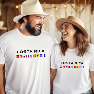 T-shirt Costa Rica Nautical Maritime Flags
