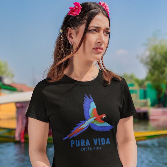 T-shirt Costa Rica Parrot Pura Vida Souvenir (Costa Rica Parrot Pura Vida Souvenir T-Shirt)