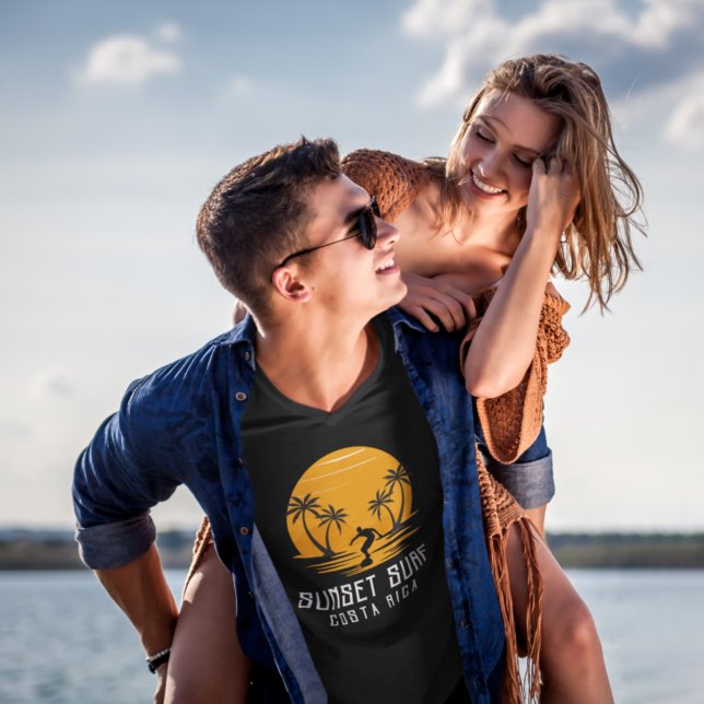 T-shirt Costa Rica Sunset Surf Souvenir (Créateur téléchargé)