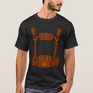 T-shirt Costume Bavarois Lederhosen Pour La Prost De La Fê