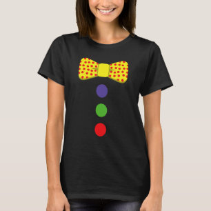 T-shirt Costume Cravate clown Cirque Arc en ciel Halloween