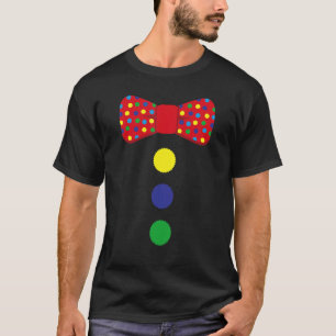 T-shirt Costume Cravate clown Cirque Arc en ciel Halloween