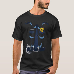 T-shirt Costume D'Agent De Police Pour Enfants Et Costume 