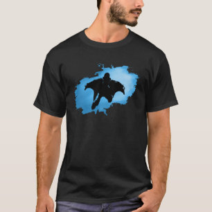 T-shirt Costume d'aile bleu pour parachute en combinaison 