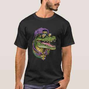 T-shirt Costume d'alligator Mardi Gras Mardigator Hommes F