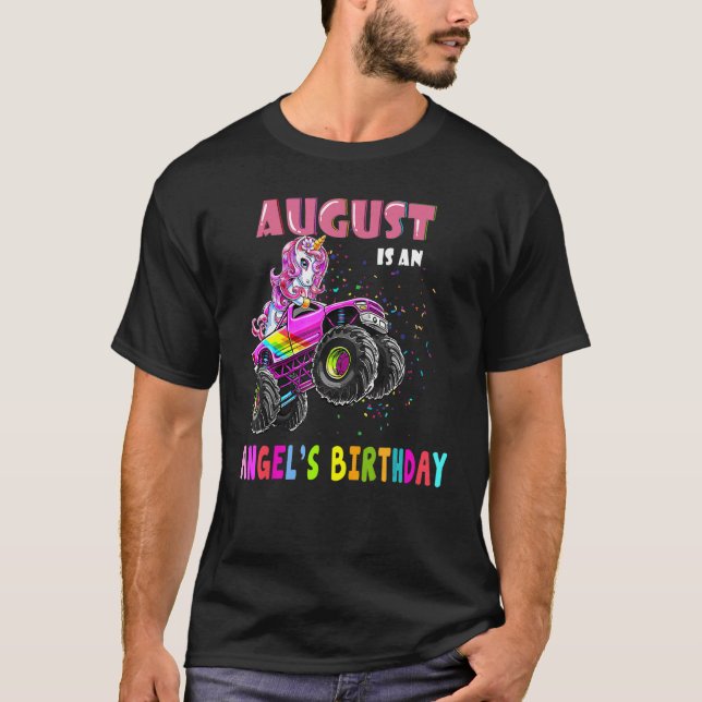 T-shirt Costume d'Anniversaire de l'ange Unicorne pour gar (Devant)