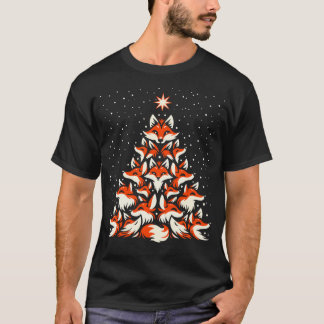 T-shirt Costume d'arbre de Noël Fox mignonne vacances