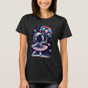 T-shirt Costume d'astronaute spatiale Ballerina Girl Plane