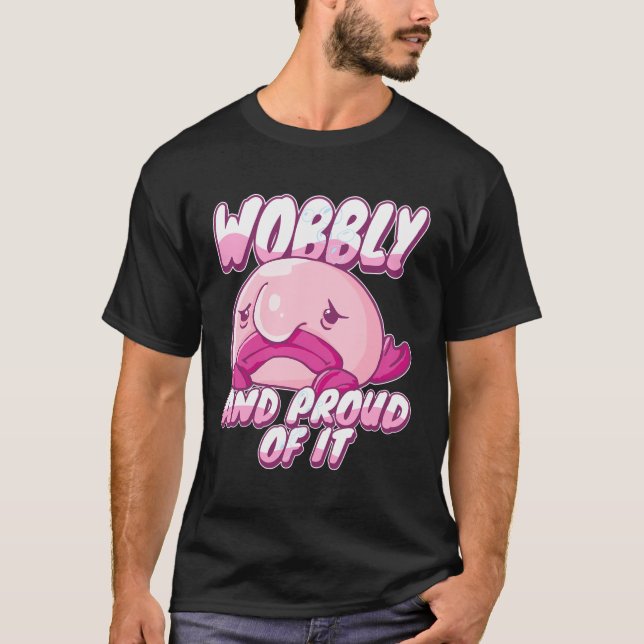T-shirt Costume de Blobfish - Vilain Boule Poisson Visage  (Devant)