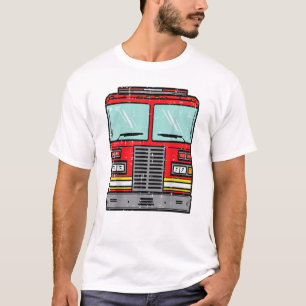 T-shirt Costume de camion d'incendie Halloween pompier pom