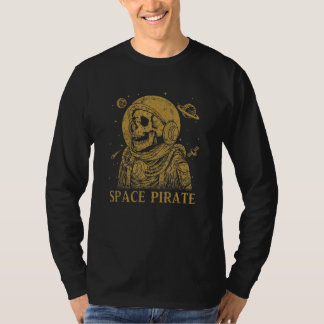 T-shirt Costume de capitaine pirate crâne d'astronaute pir