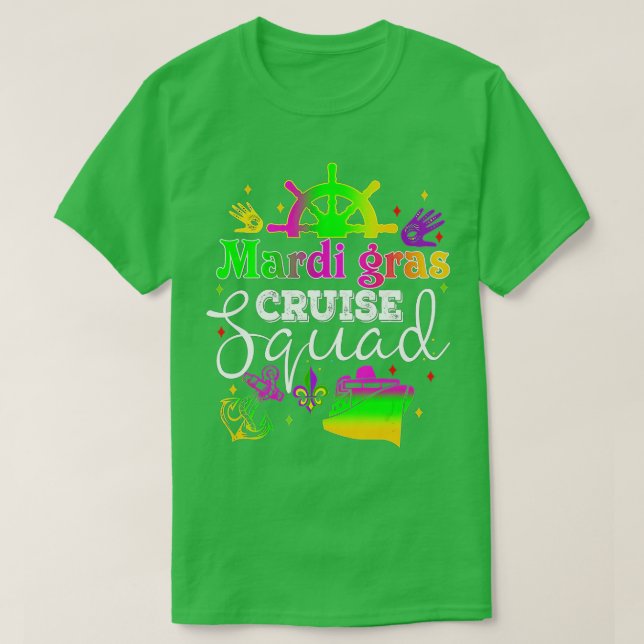 T-shirt Costume de carnaval Mardi Gras Cruise Squad Celebr (Design devant)