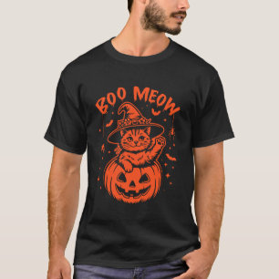 T-shirt Costume de chat noir et de citrouille de Halloween