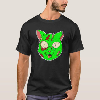 T-shirt Costume de chat zombie paresseux d'Halloween Épouv