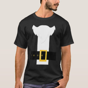 T-shirt Costume de costume Père Noël Beard Noël Noël Noël