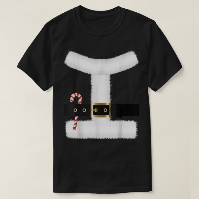 T-shirt Costume de costume Santa Claus Ceinture de Noël Un (Design devant)