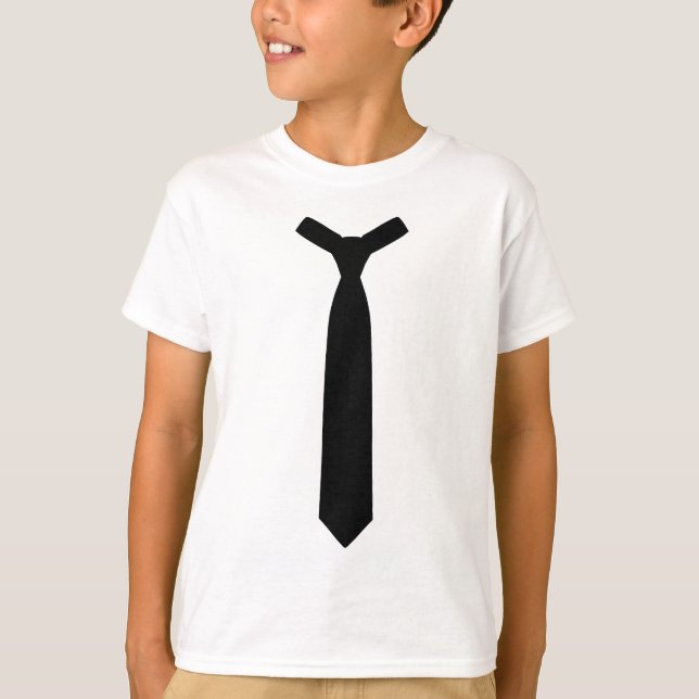 T-shirt Costume de cravate noire (Devant)