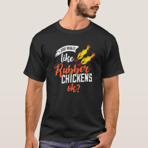 T-shirt Costume de cri de poulet en caoutchouc