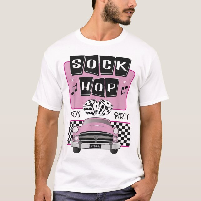 T-shirt Costume de danse rock-hop des années 1950 Retro le (Devant)