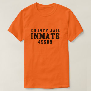 T-shirt costume de détenu de la prison du comté d'