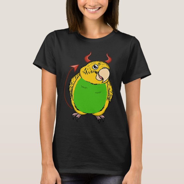 T-shirt Costume de diable effrayant Perrot I Yellow Budgie (Devant)