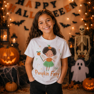 T-shirt Costume de Fée Citrouille Mignonne pour Fille d'Ha