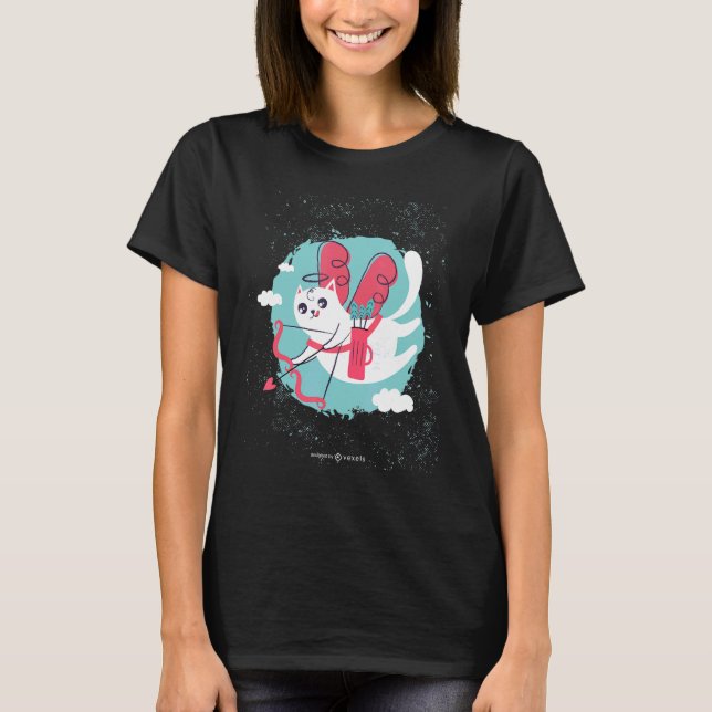 T-shirt Costume de flèches de chat mignon pour costume d'H (Devant)