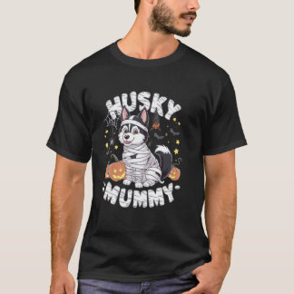 T-shirt Costume de Halloween paresseux Funny Husky amateur