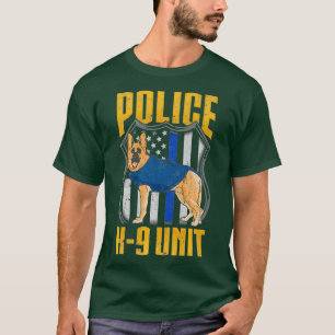 T-shirt Costume de l'unité K9 de la police mince Ligne ble