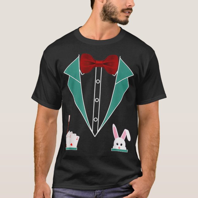 T-shirt Costume de magicien Funny Tuedo (Devant)