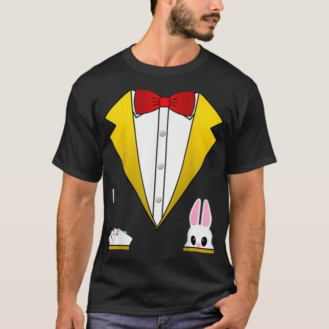 T-shirt Costume De Magicien Tuedo Drôle Pour Enfants Adult (Devant)