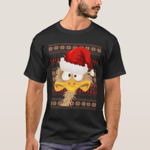 T-shirt Costume de Noël moche Père Noël Noël Emu Bird Lo