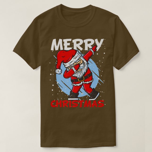T-shirt Costume de Noël neige hivernal danser Sant (Design devant)