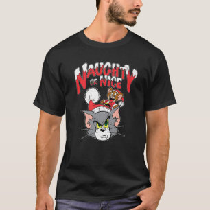 T-shirt Costume de Noël Tom et Jerry Méchant ou Gentil Pèr