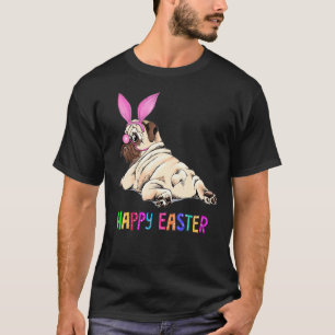 T-shirt Costume de Pâques de lapin de chien Pug Lapin Pug