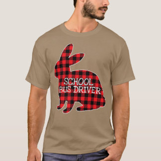 T-shirt Costume de Pâques Red Plaid Bunny Graphic School 