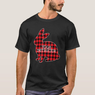 T-shirt Costume de Pâques Rouge à Carreaux Lapin Graphique