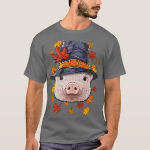 T-shirt Costume de pèlerinage de Thanksgiving Cochon Fermi