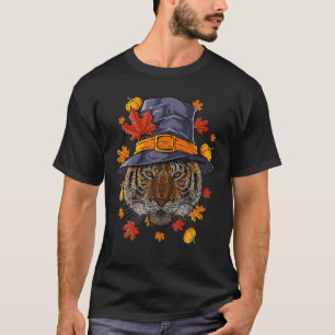 T-shirt Costume de pèlerinage de Tigre Thanksgiving Autom