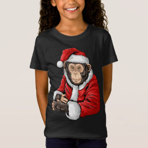 T-Shirt Costume de Père Noël singe Noël Pyjama Cool Zoo An