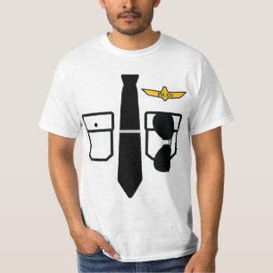 T-shirt Costume de pilote Funny Halloween pilote d'avion