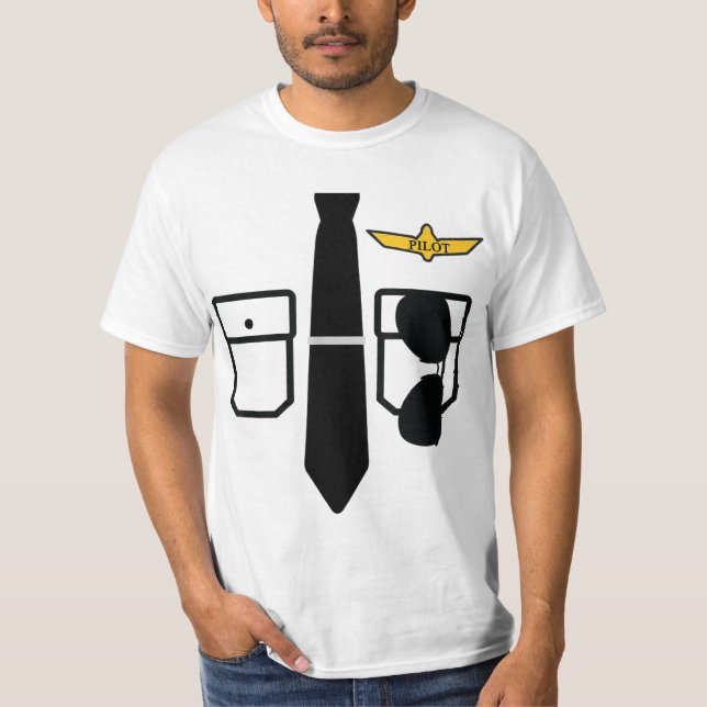T-shirt Costume de pilote Funny Halloween pilote d'avion (Devant)